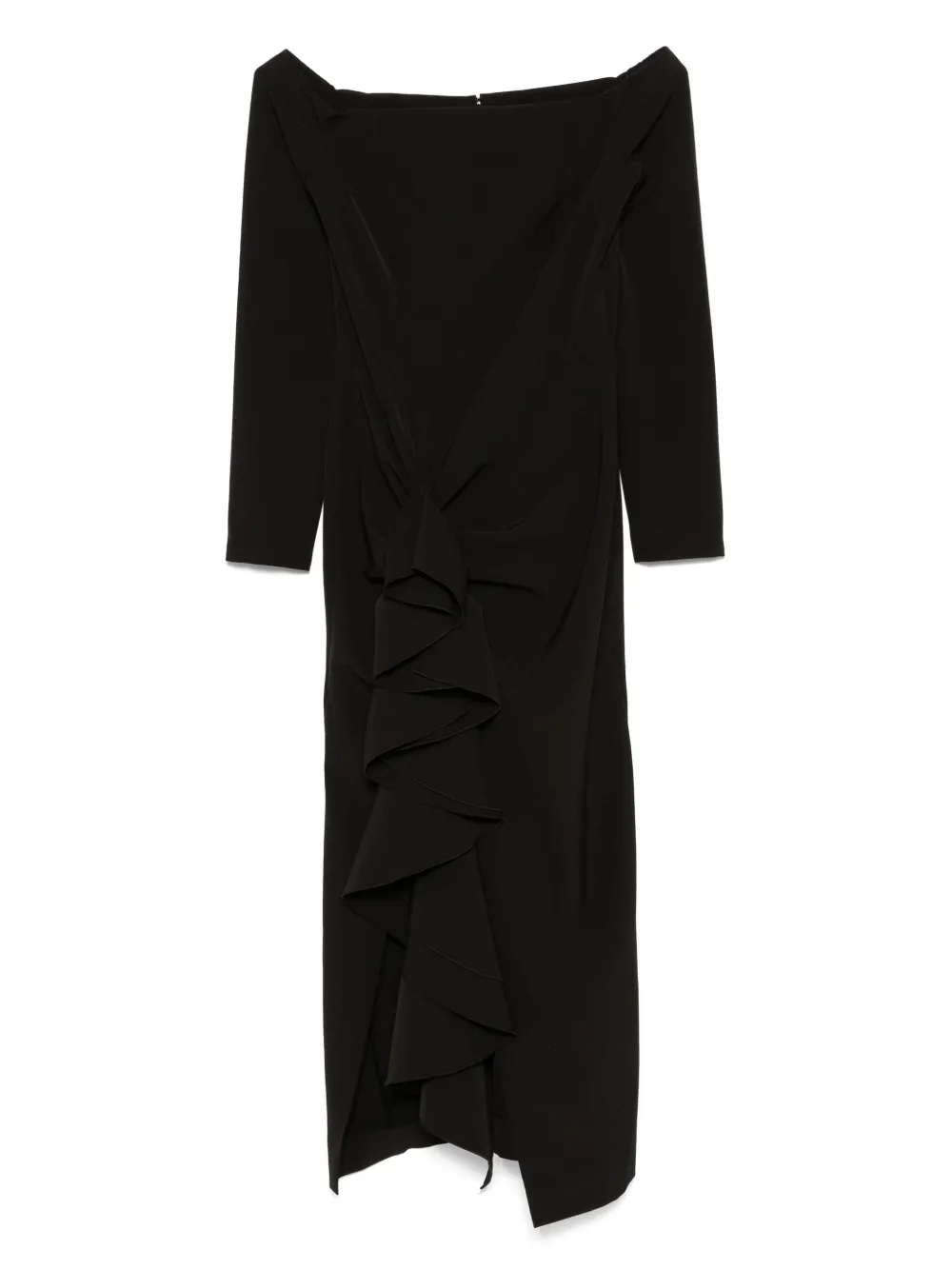 MOOS STUDIO off-shoulder midi dress | Black | Image 1