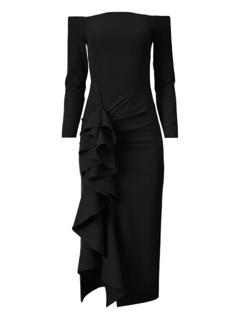 MOOS STUDIO vestido midi con hombros descubiertos