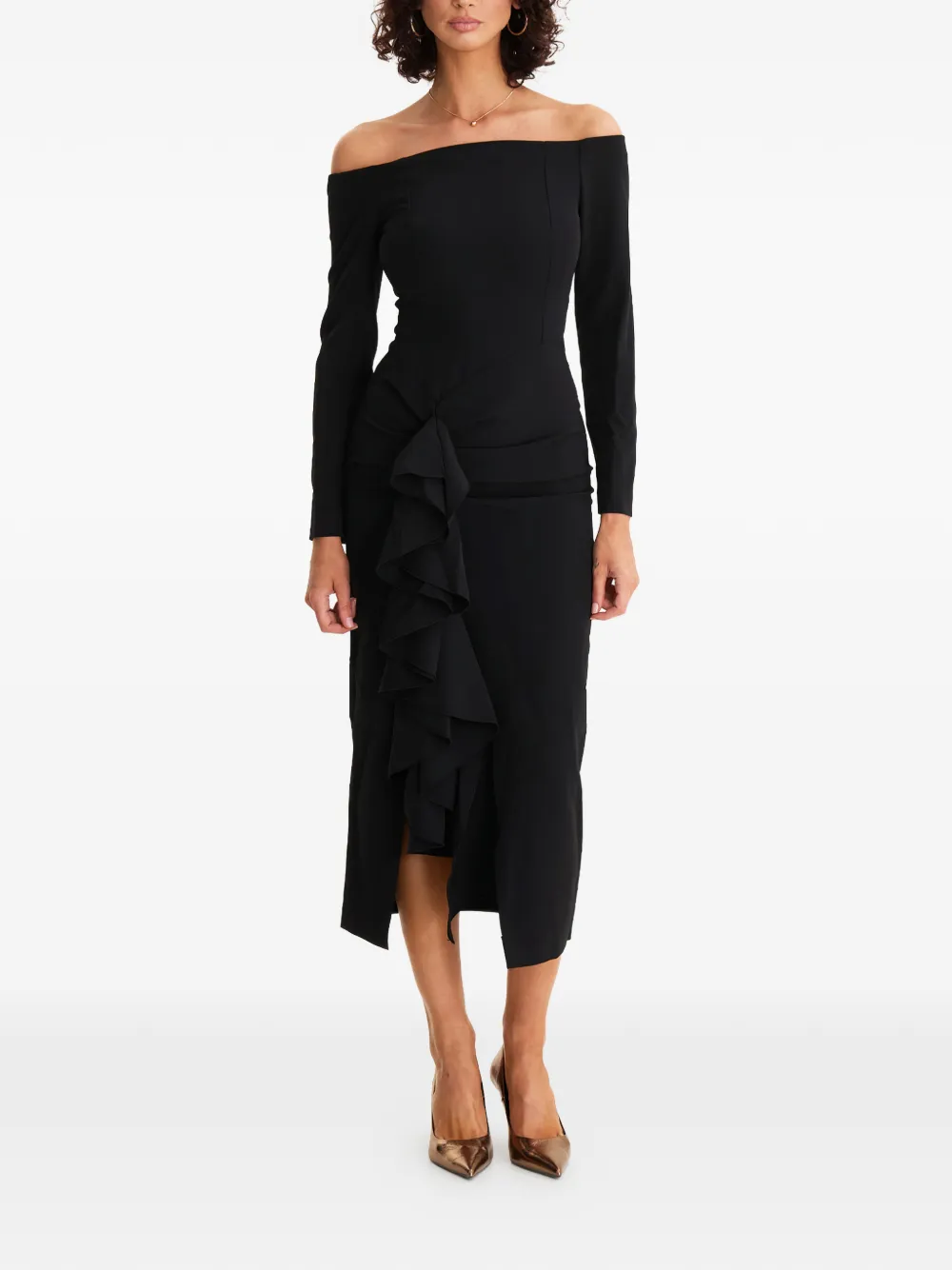 MOOS STUDIO robe mi-longue à épaules dénudées | Robes de jour | Image 2