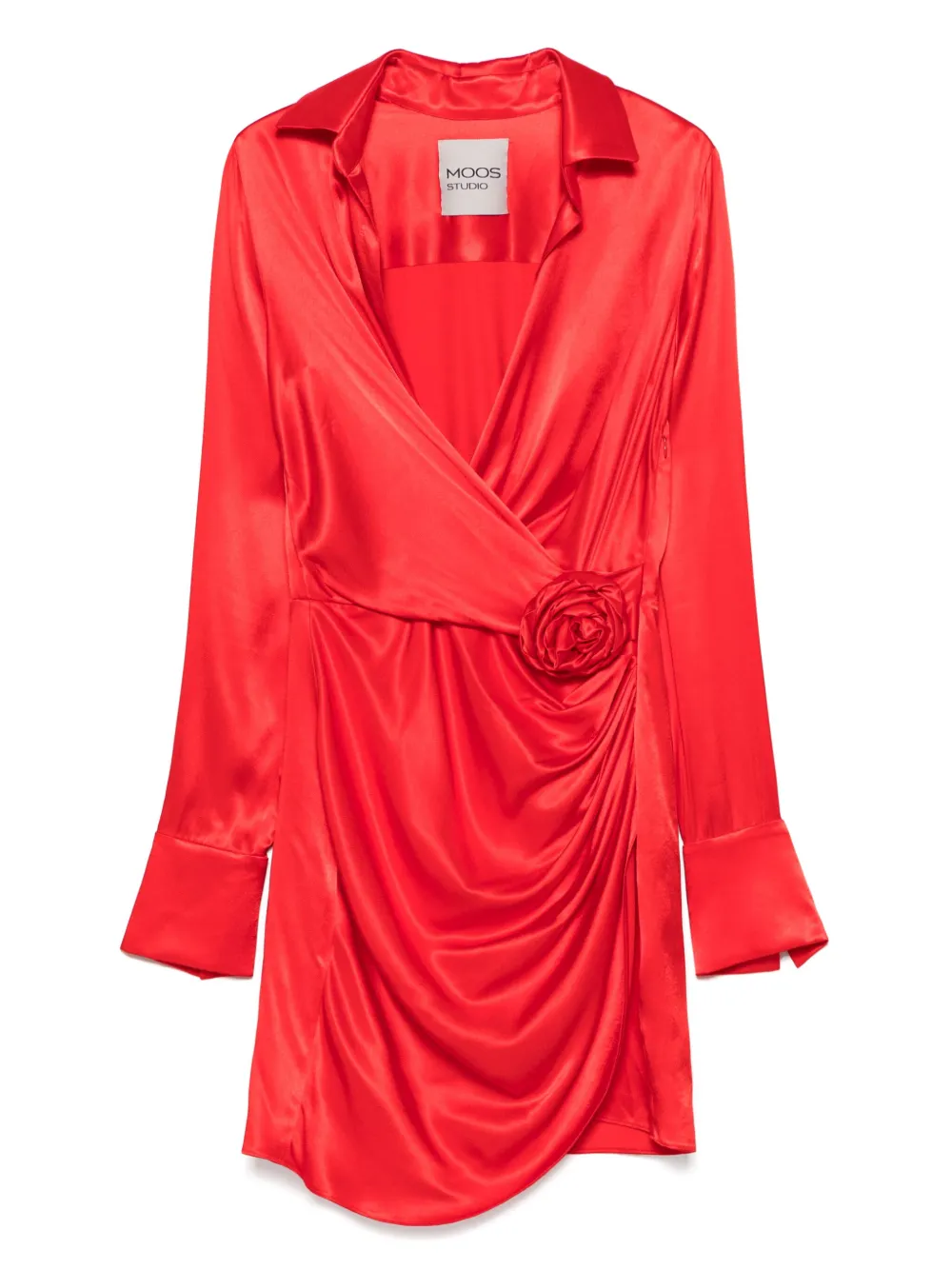 MOOS STUDIO satin mini dress | Red | Image 1