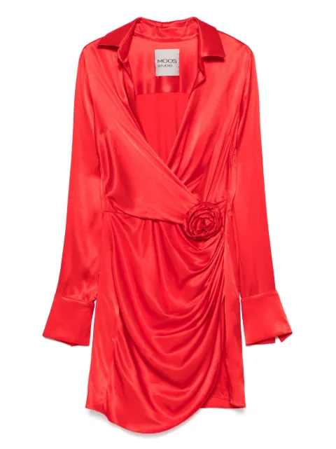 MOOS STUDIO satin mini dress