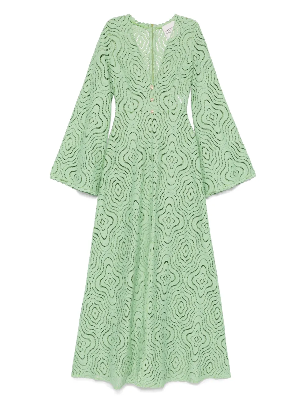 MOOS STUDIO vestido largo con encaje | verde | Image 1