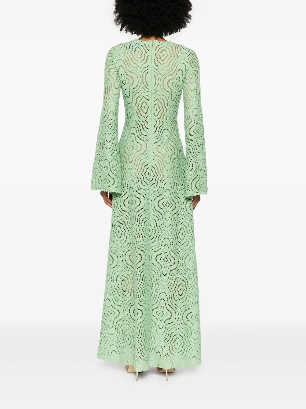 MOOS STUDIO Maxi-jurk met kant Groen