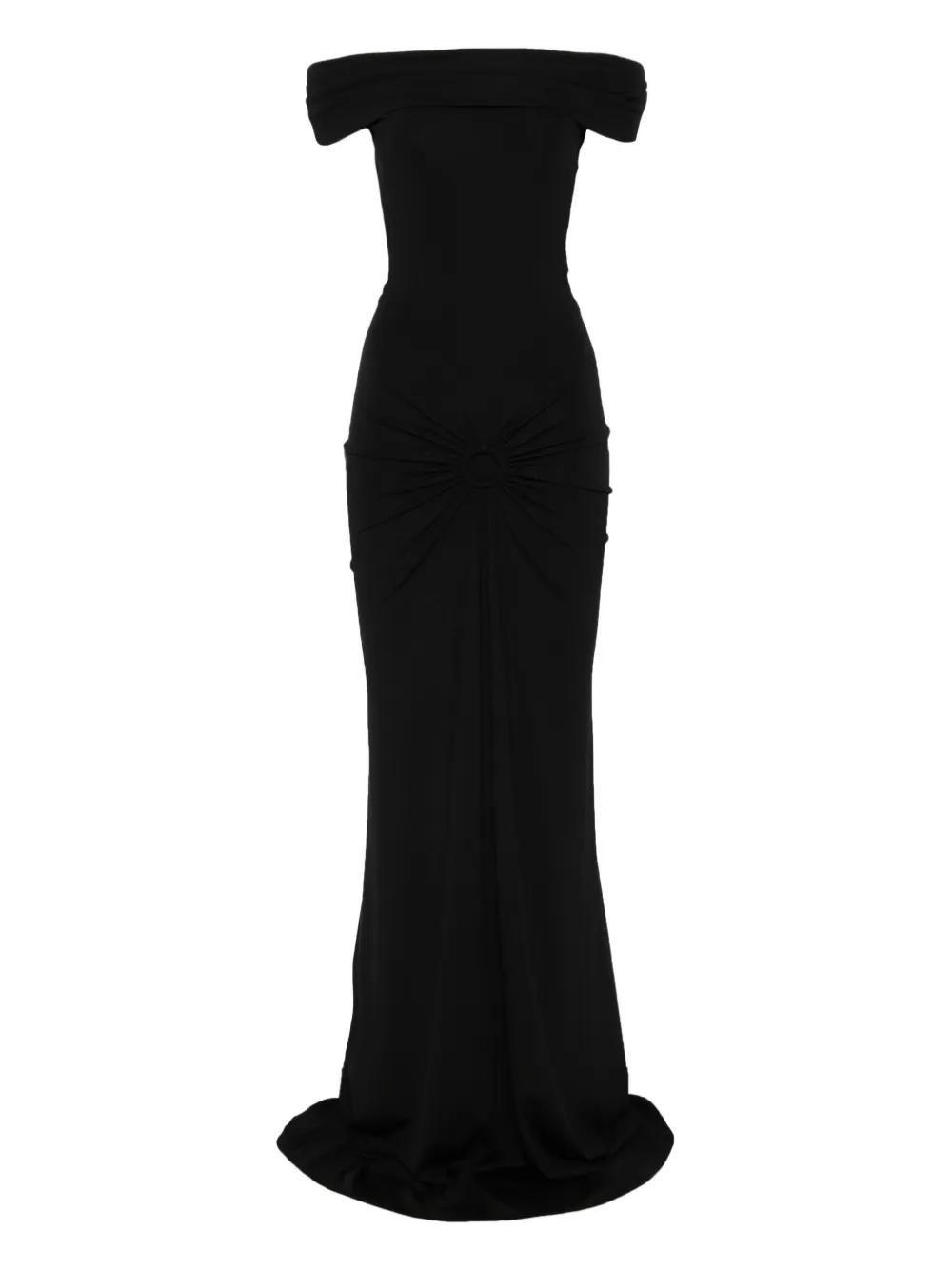 MOOS STUDIO off-shoulder maxi dress | Black | Image 1