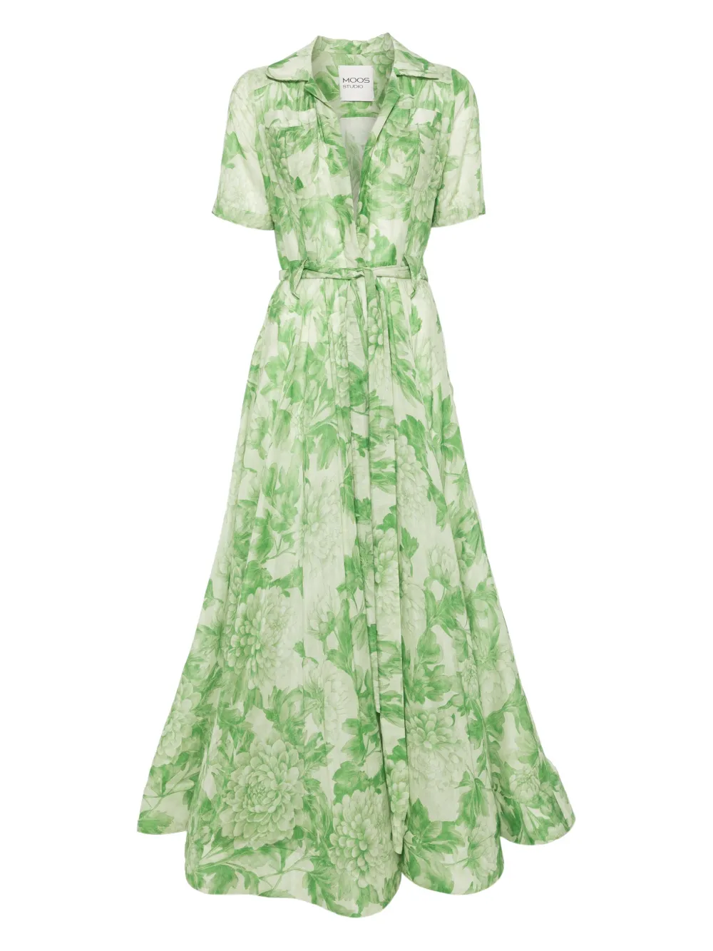 MOOS STUDIO robe longue Botanica | vert | Image 1