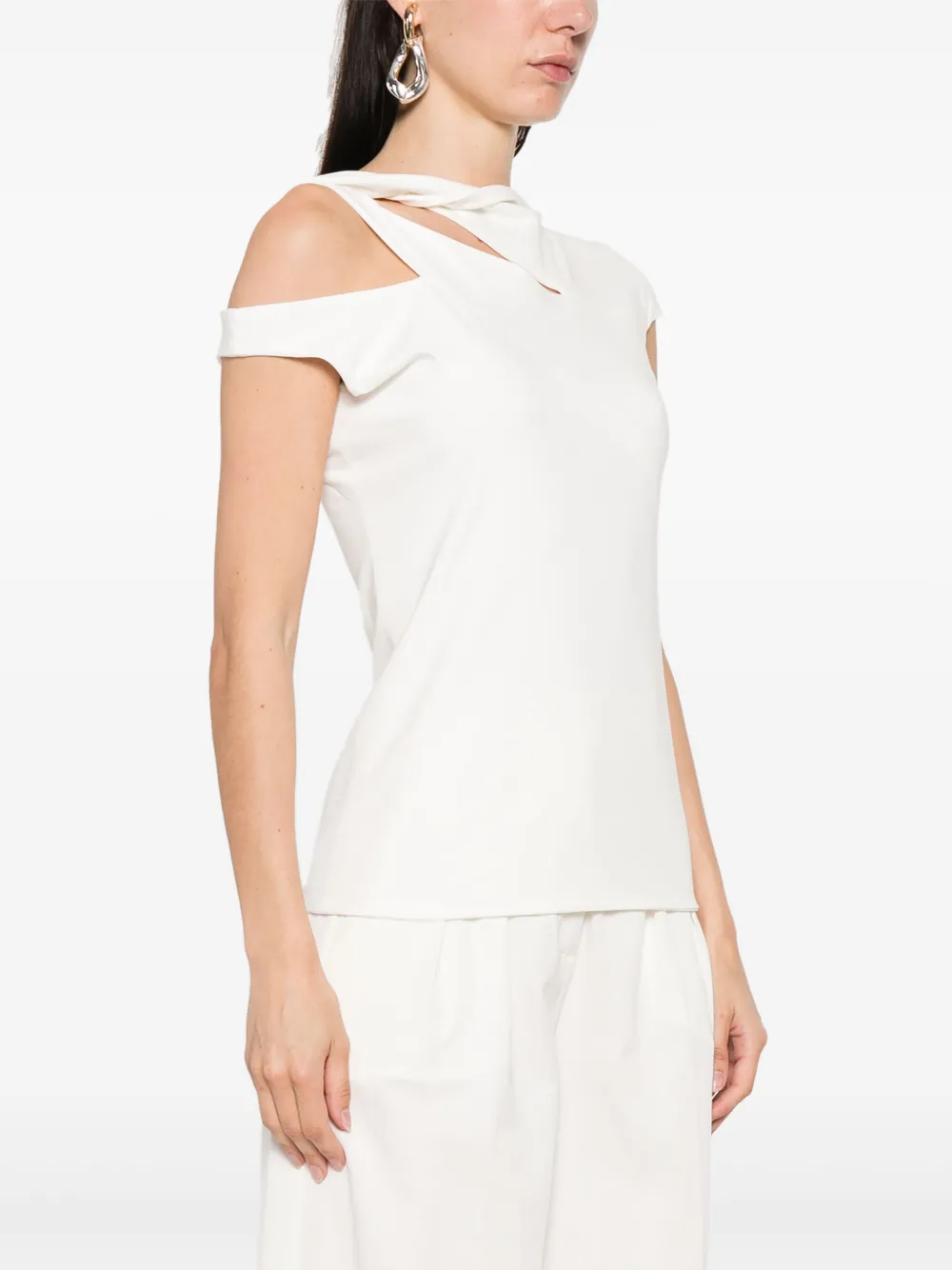 MOOS STUDIO Asymmetrische top Wit