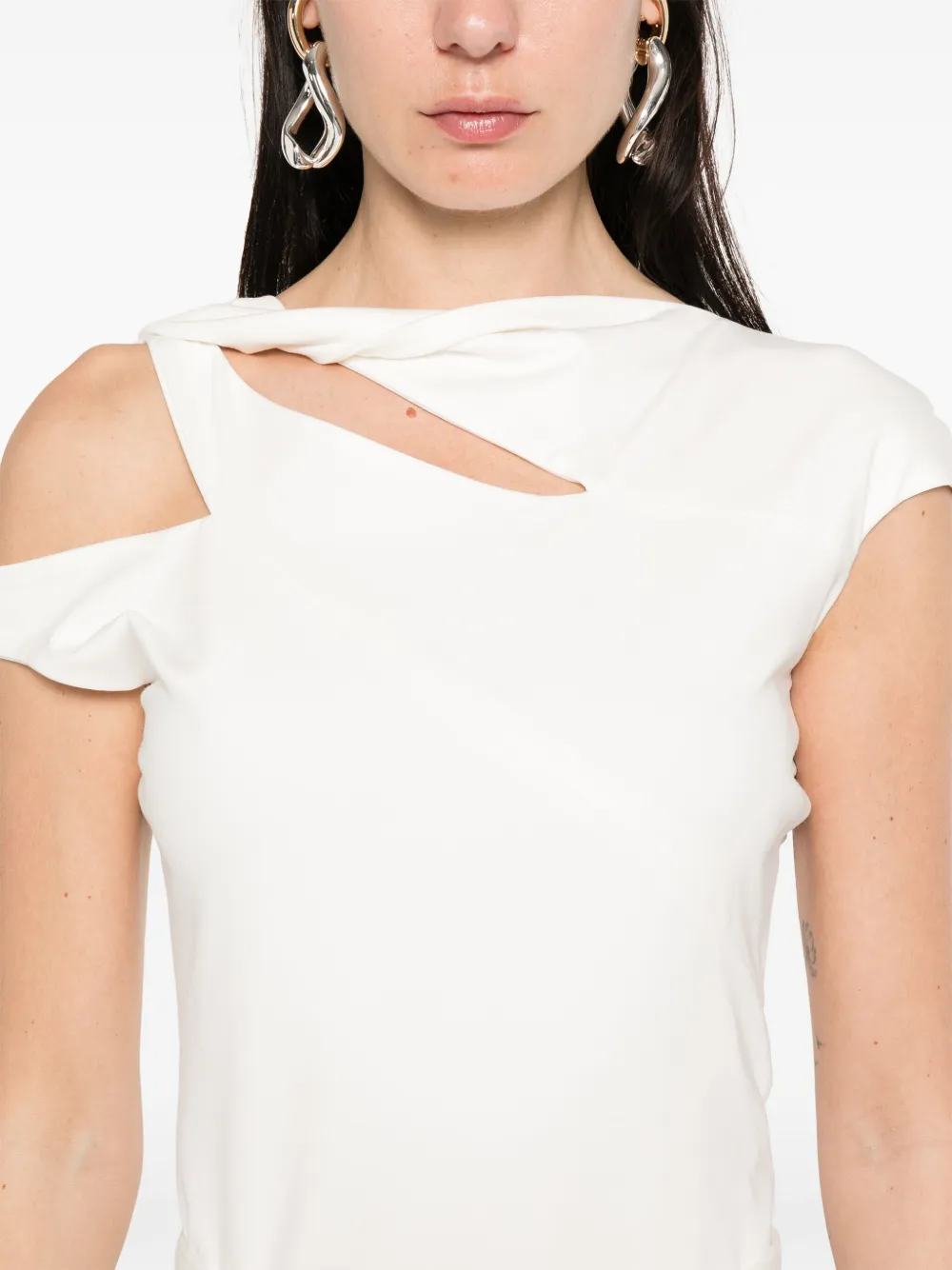MOOS STUDIO Asymmetrische top Wit