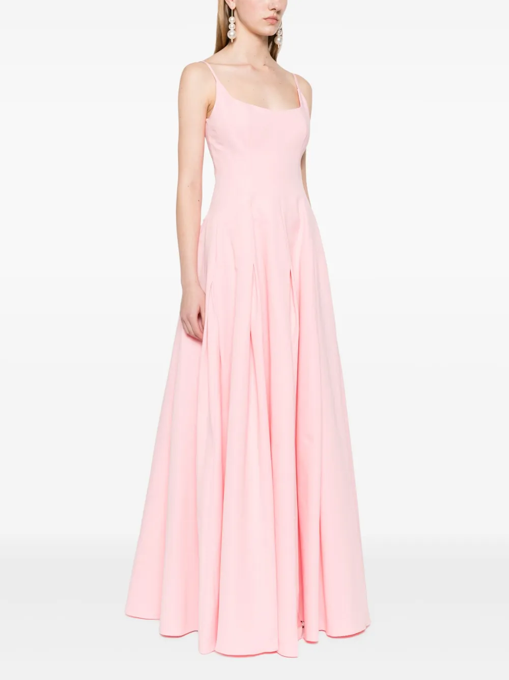 STAUD Joy maxi-jurk Roze
