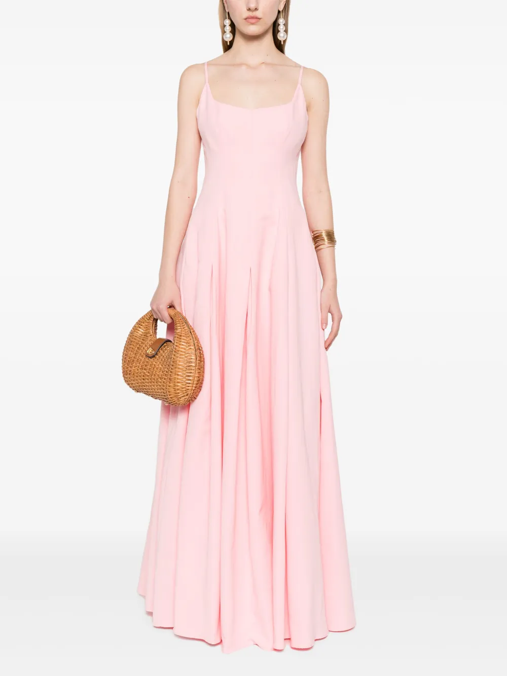 STAUD Joy maxi-jurk - Roze