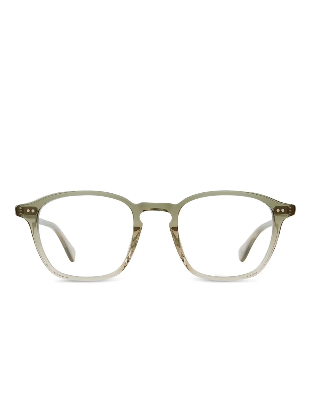 Garrett Leight Markus bril met rechthoekig montuur Groen