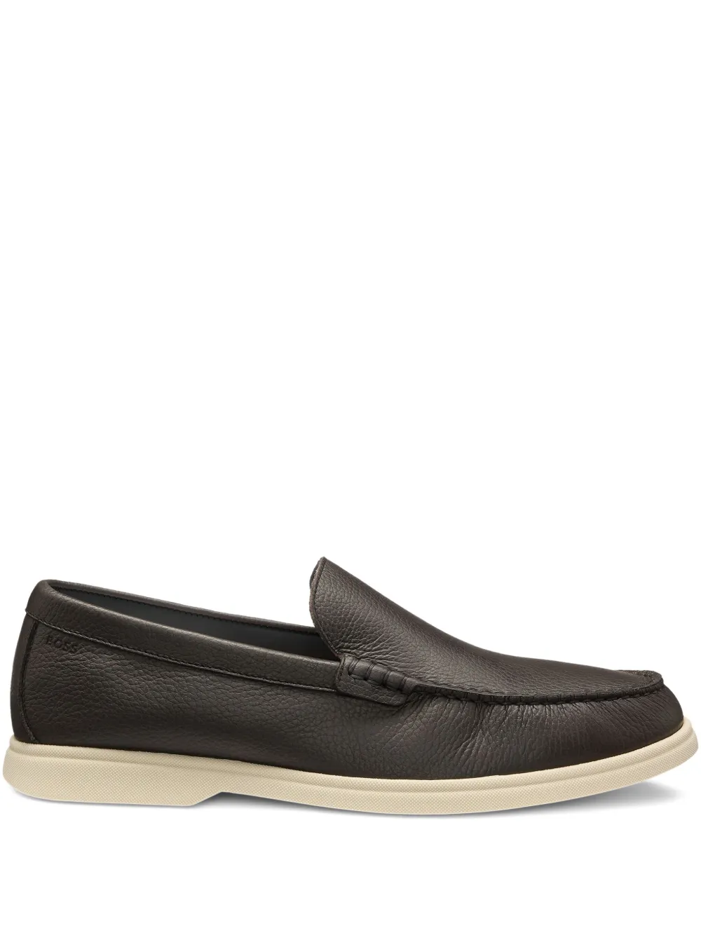 BOSS leather loafers Brown