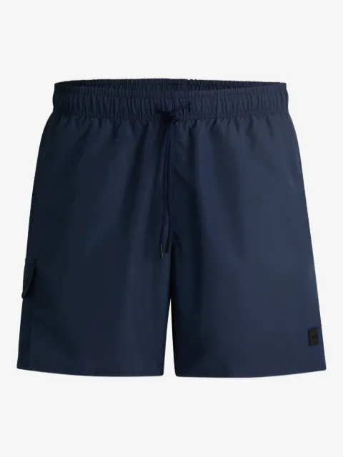 BOSS logo-embroidered swim shorts