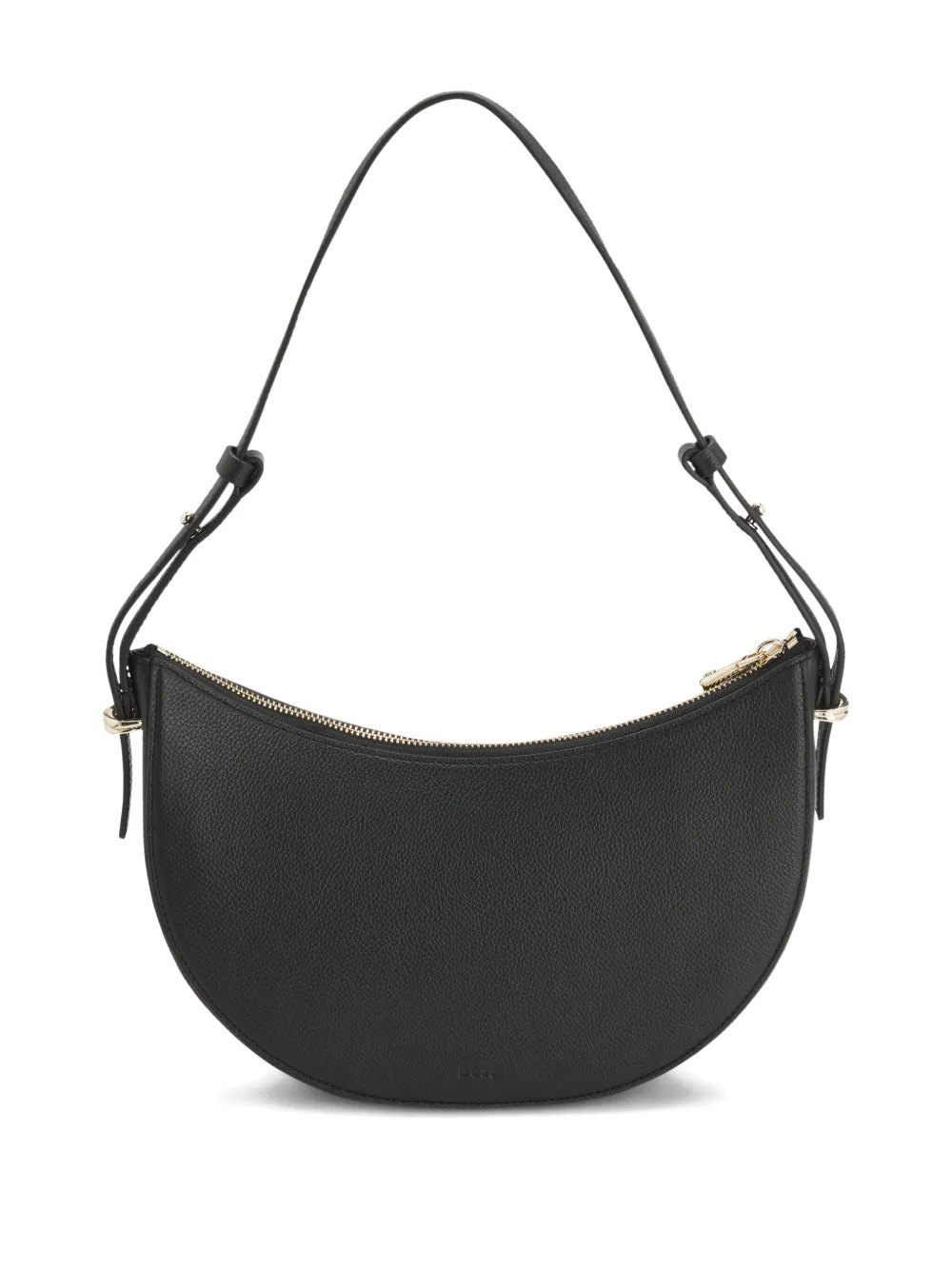 BOSS Leren shopper Zwart