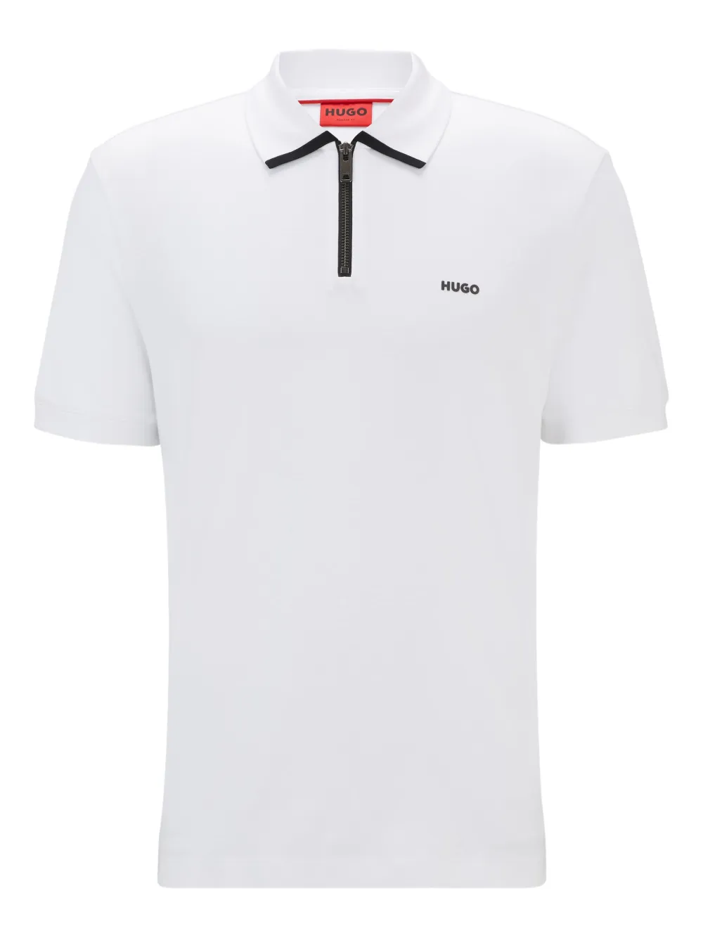 HUGO Poloshirt met rits Wit