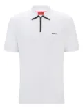 HUGO zip-up polo shirt - White