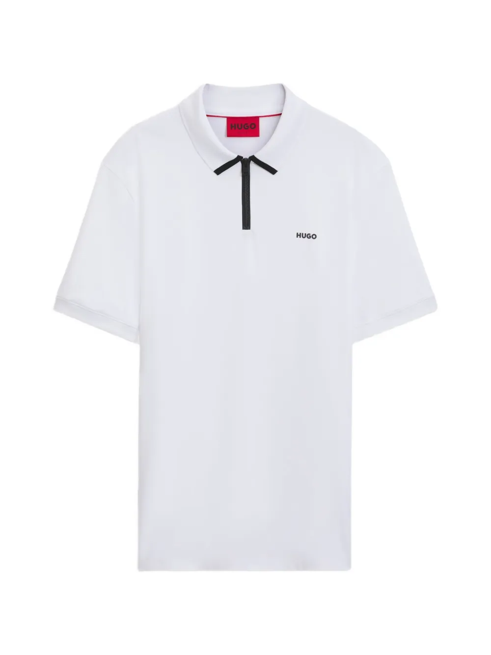 HUGO Poloshirt mit Reißverschluss - Weiß