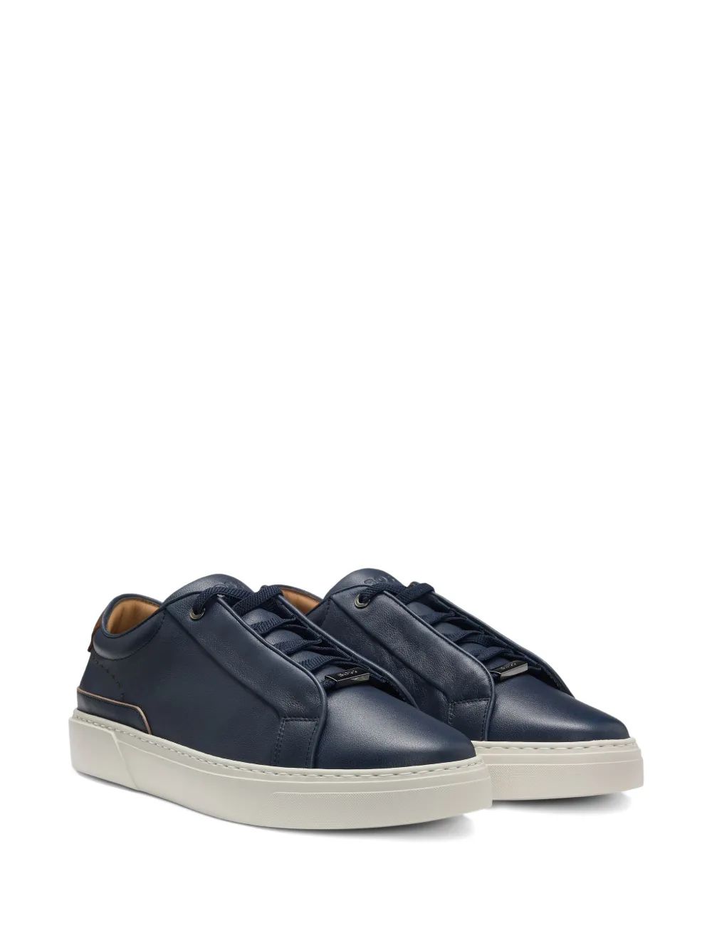 BOSS leather sneakers Blue