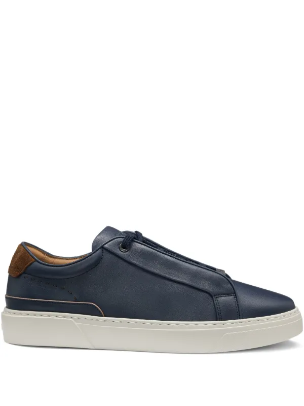 スニーカー BOSS Men Sneakers Blue 50542106 401 BOSS Leather Sneakers | Blue | FARFETCH