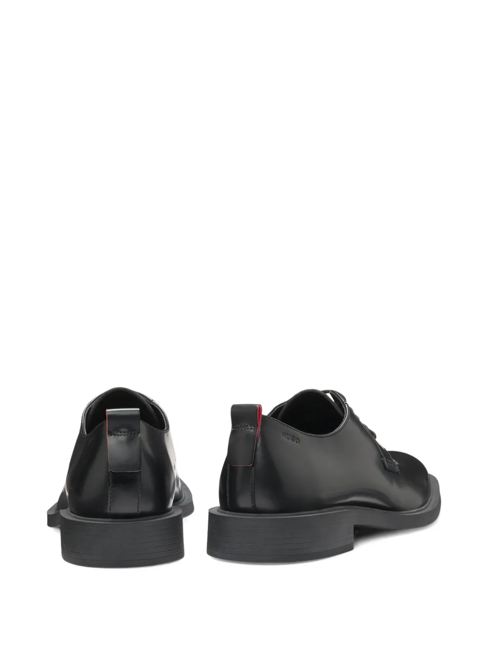 HUGO Leren derby schoenen Zwart