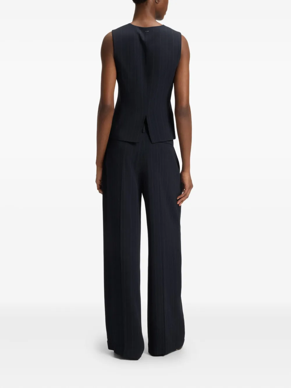 BOSS Gestreepte broek Blauw