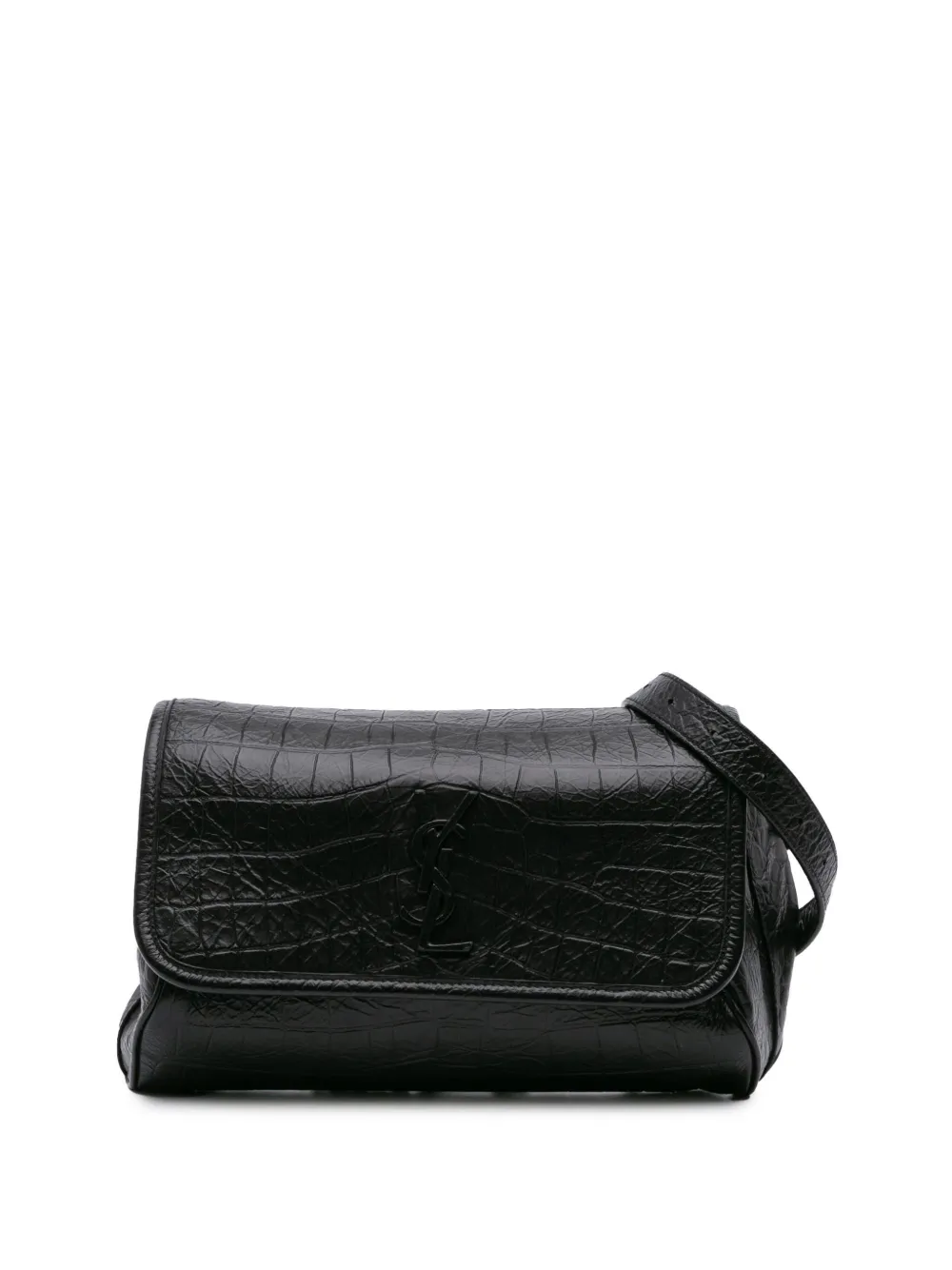 Saint Laurent Pre-Owned 2019 ベイビークロコダイル エンボス レザー モノグラム ニキ ショルダーバッグ - Saint Laurent Pre-Owned 2019 ベイビークロコダイル エンボス レザー モノグラム ニキ ショルダーバッグ -