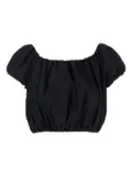 THE ANDAMANE cropped blouse - Black