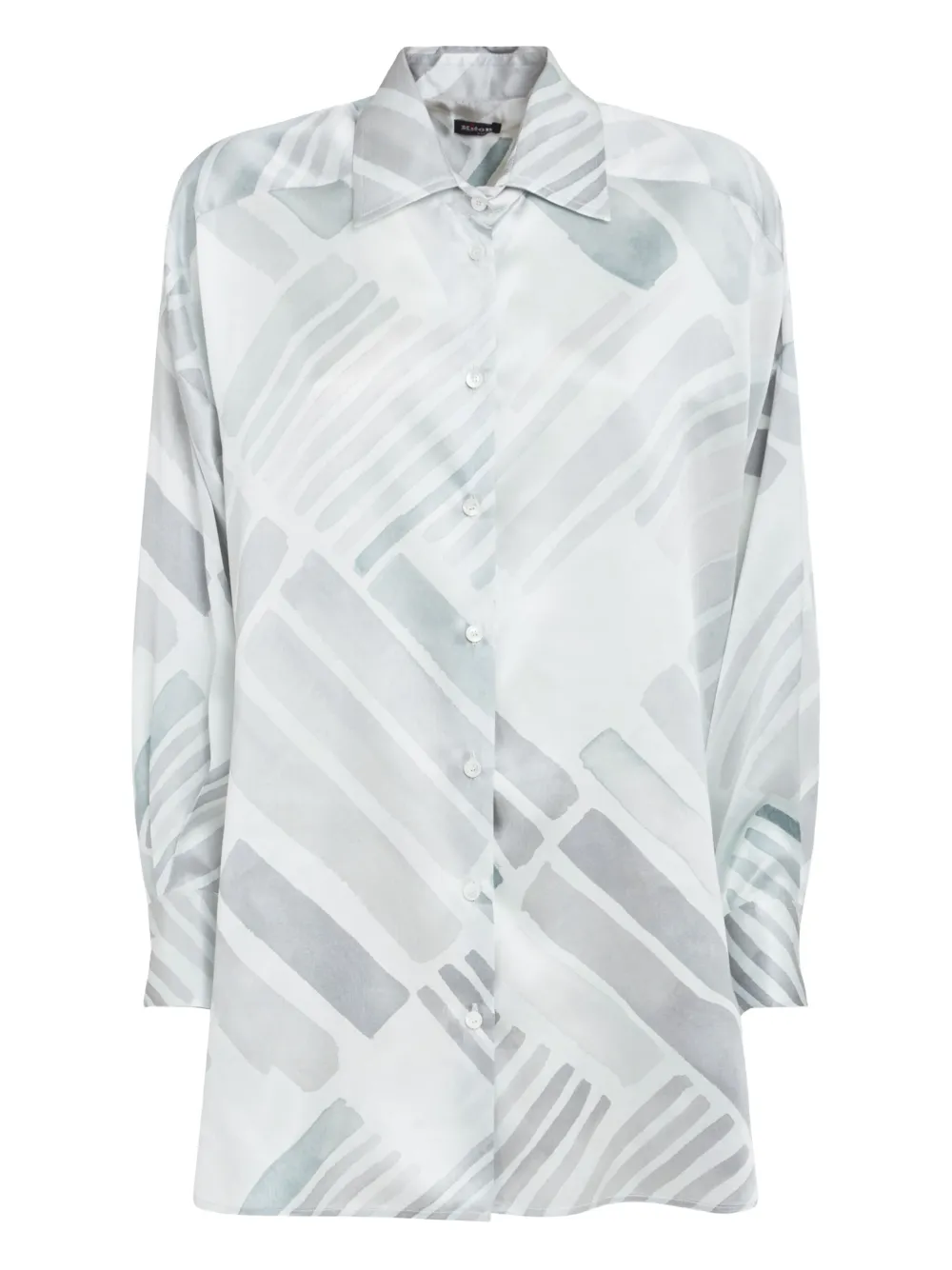 Kiton Ethnic Brush シルクシャツ - グレー Kiton Ethnic Brush シルクシャツ - グレー
