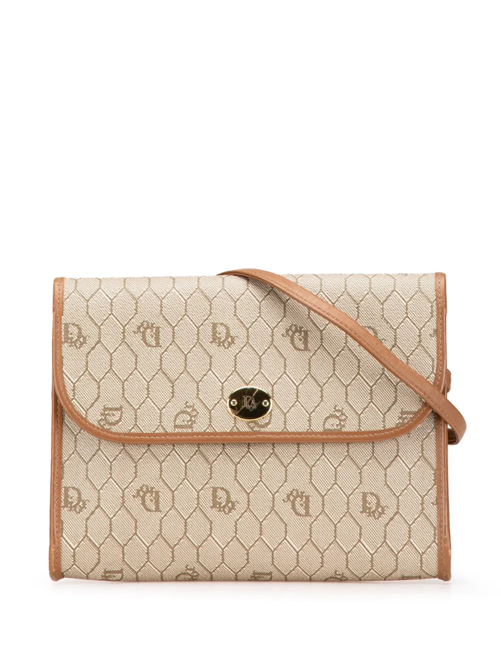 Christian Dior Pre-Owned 20th Century ハニカム コーテッドキャンバス ショルダーバッグ - ブラウン Christian Dior Pre-Owned 20th Century ハニカム コーテッドキャンバス ショルダーバッグ - ブラウン