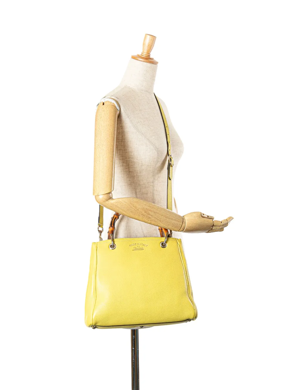2016-Present Small Calfskin Bamboo Shopper Satchel