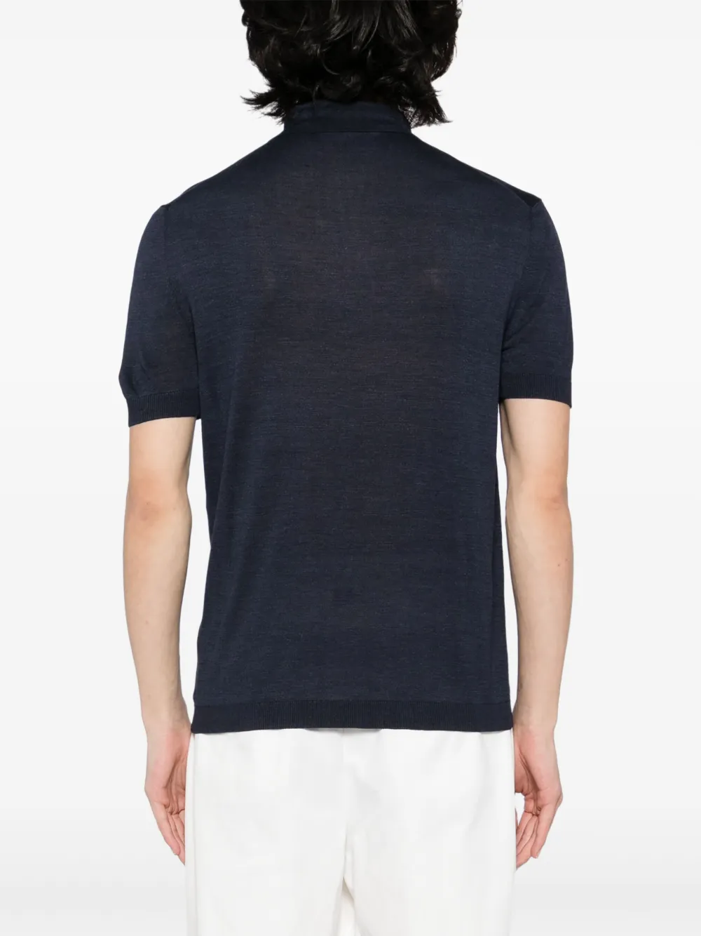 KITON SILK POLO SHIRT 