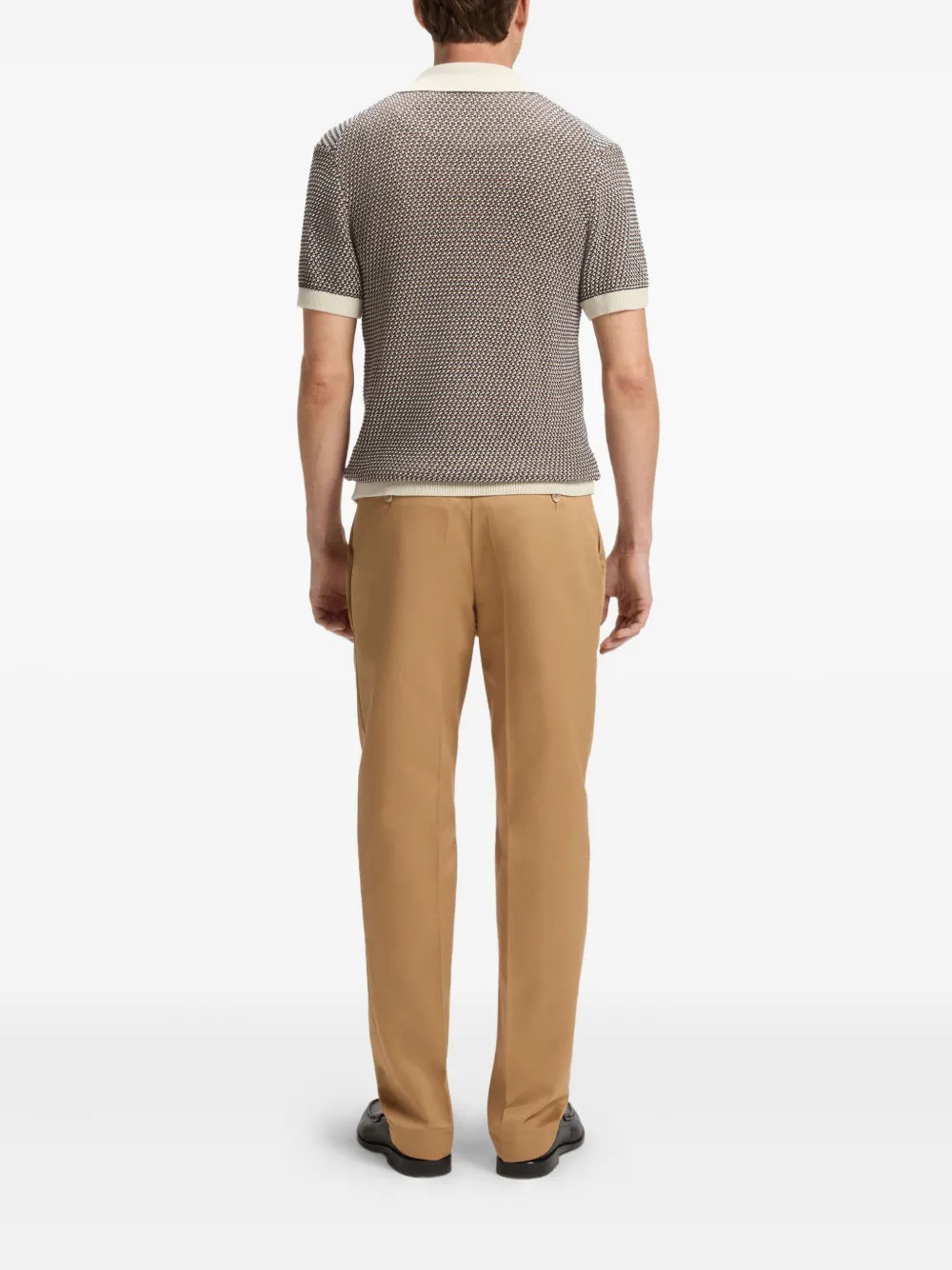Hugo Boss Boss Iconico Knit Polo Beige In Brown
