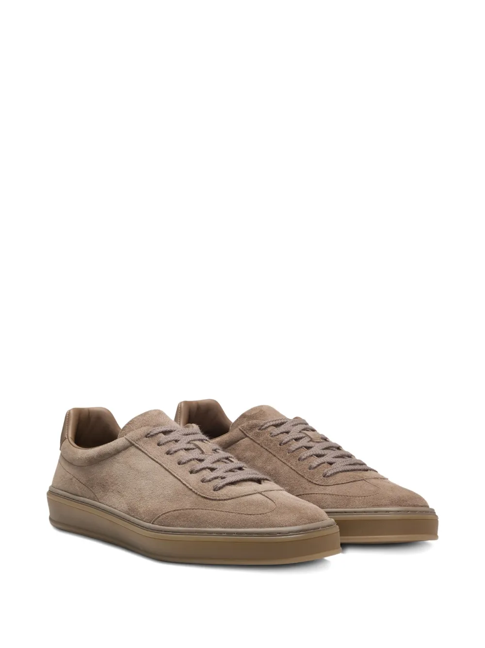 BOSS suede low-top sneakers Brown