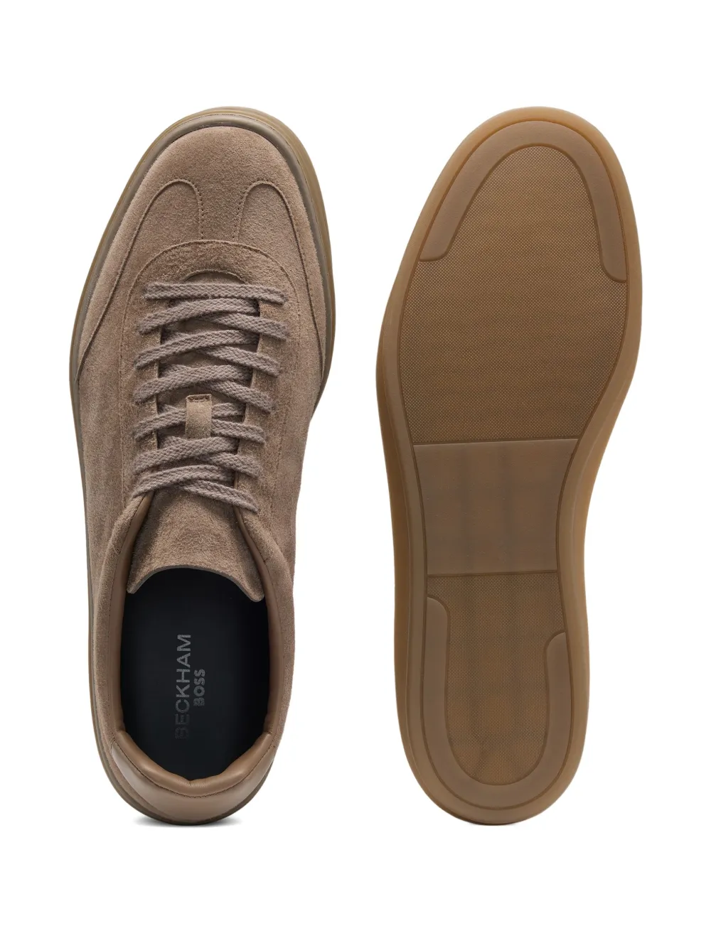 BOSS suede low-top sneakers Brown