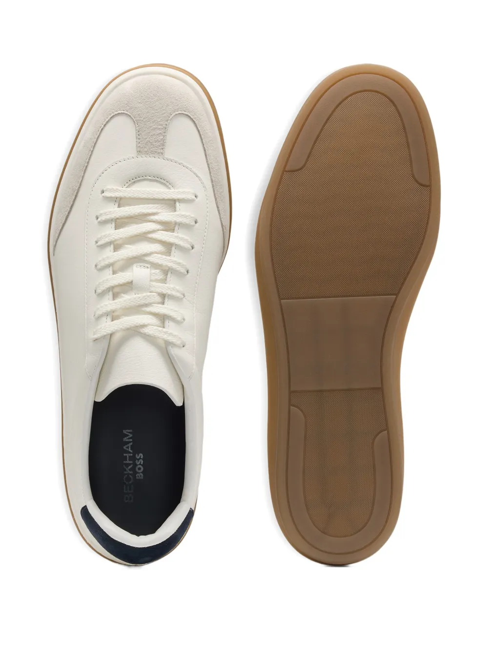 BOSS leather sneakers White