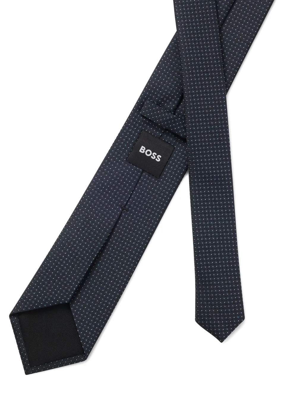 BOSS Stopdas met jacquard-patroon Blauw