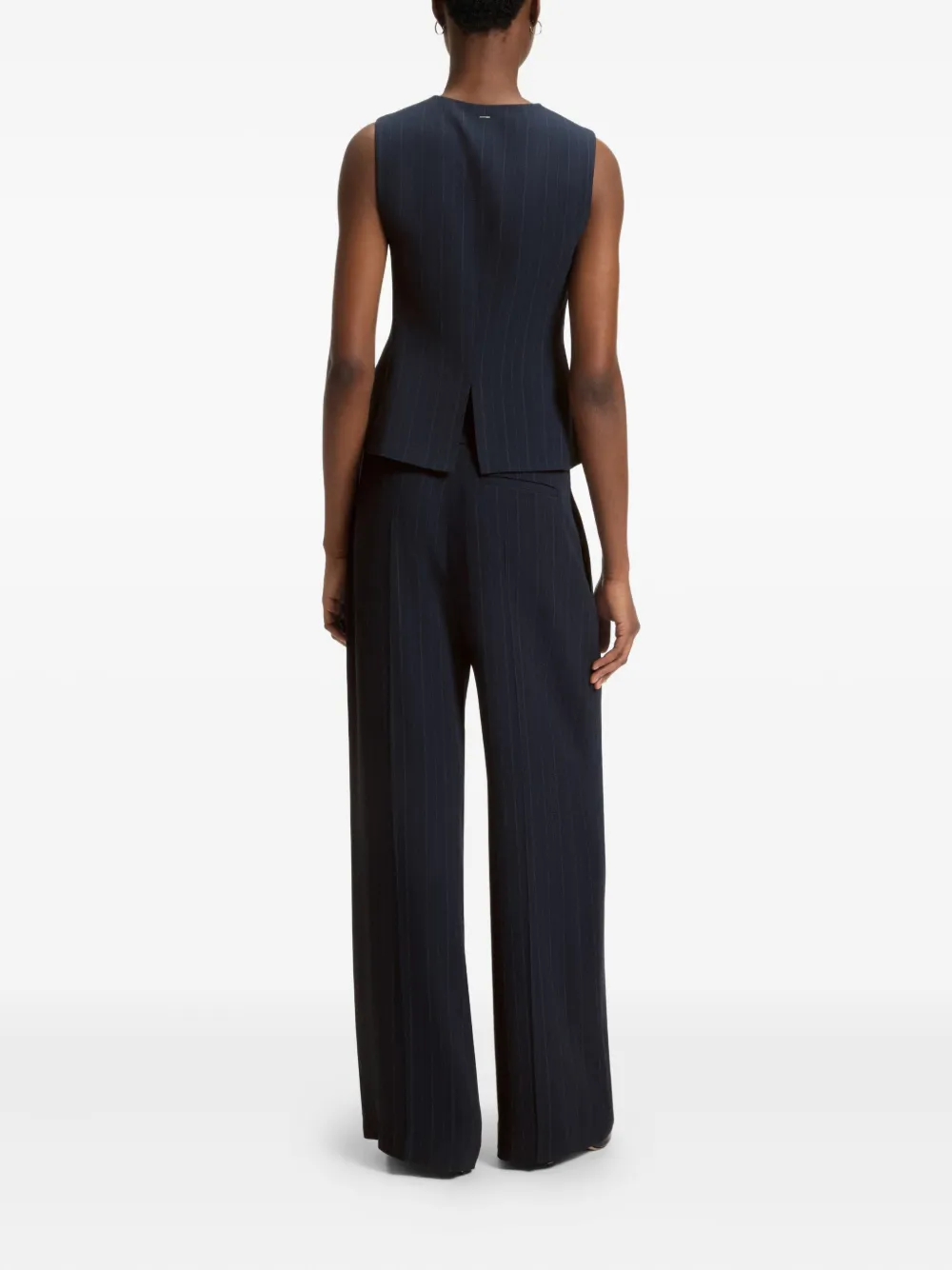 BOSS Gestreepte spencer Blauw
