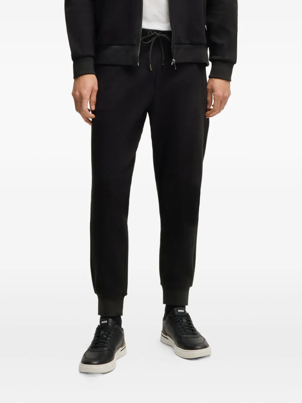 BOSS logo-engraved track pants | Black | Image 1