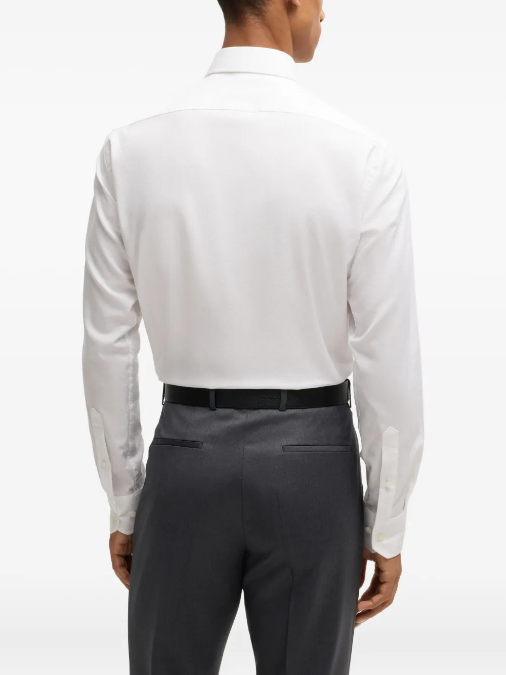 Hugo Boss Regular-fit Shirt In Cotton And Cashmere