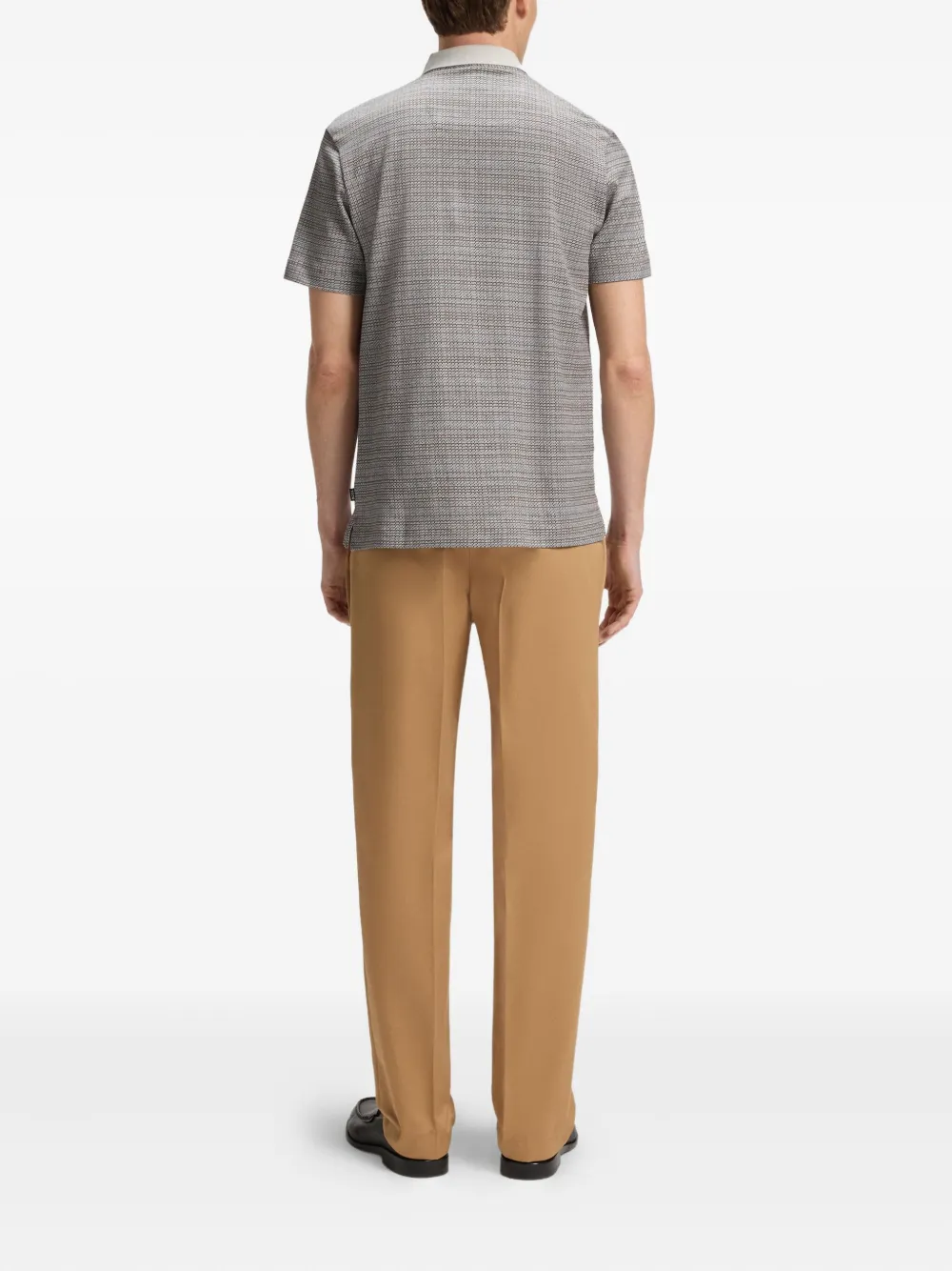 BOSS Katoenen poloshirt Beige