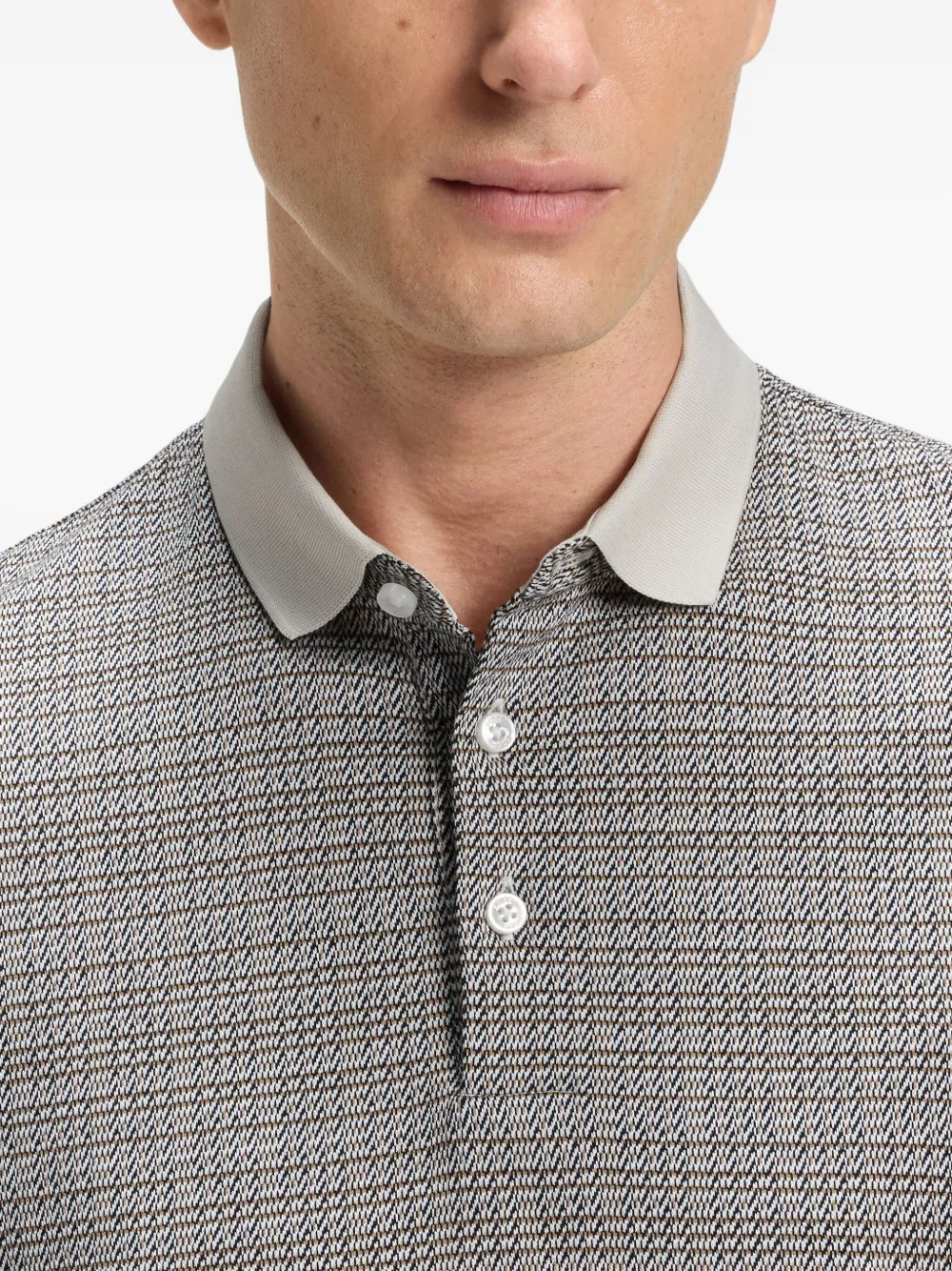 BOSS Katoenen poloshirt Beige