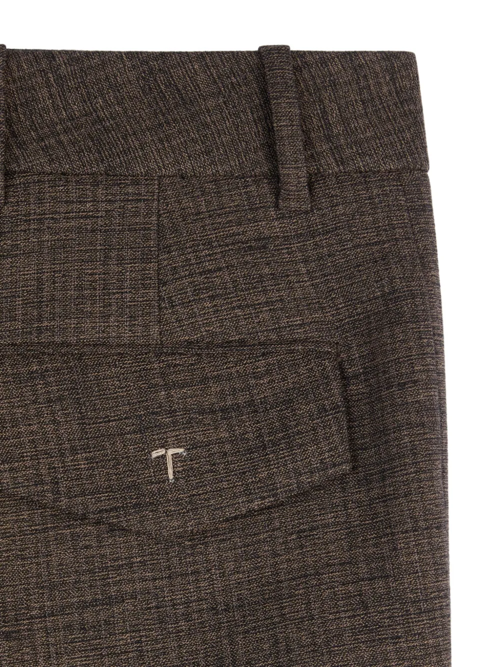 Tod's Textured-weave Trousers In Brown