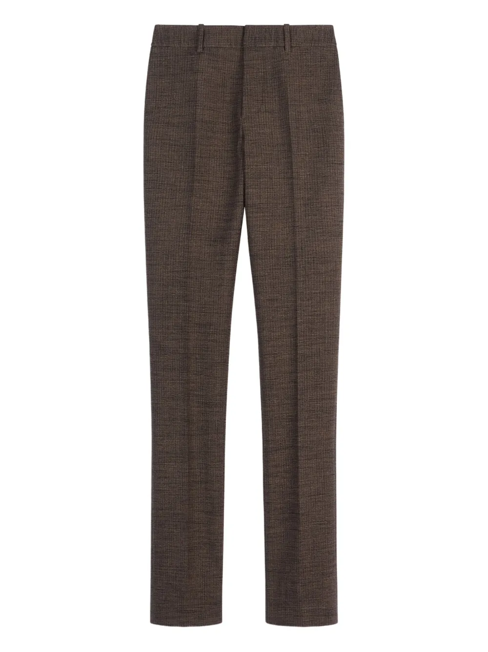 Tod's Textured-weave Trousers In Brown