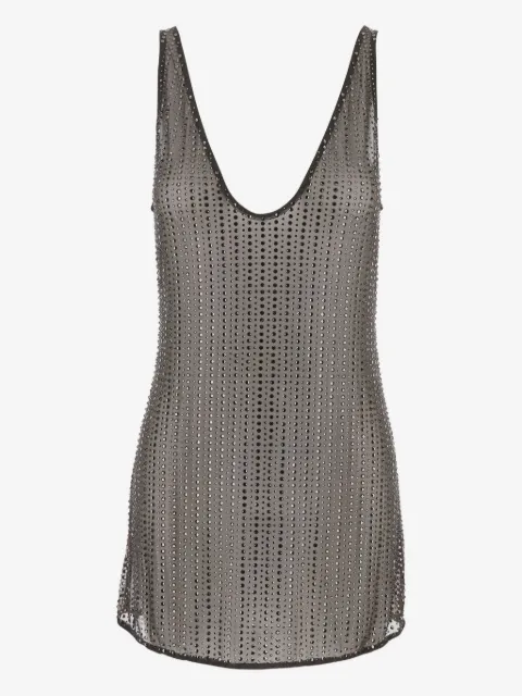 VENUJA rhinestone-embellished sleeveless mini dress