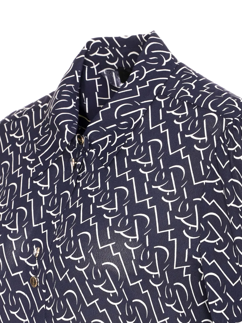 Shop Liu •jo All Over Logo-print Shirt In Schwarz
