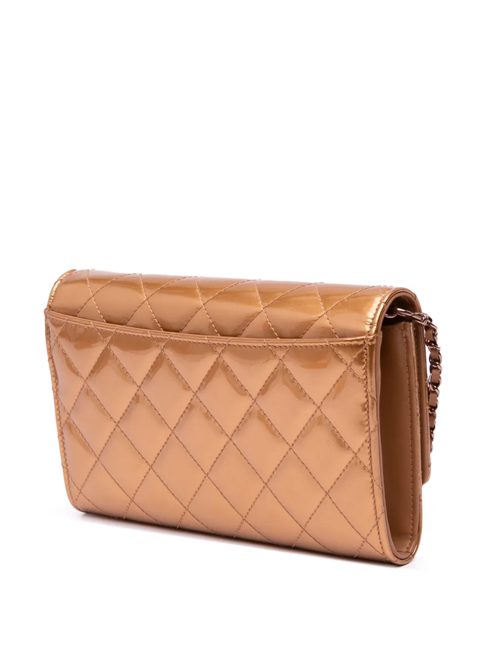 CHANEL Pre-Owned sac porté épaule matelassé Golden Class Wallet on Chain à fini métallisé (2016-2017) | Pre-owned | Image 2