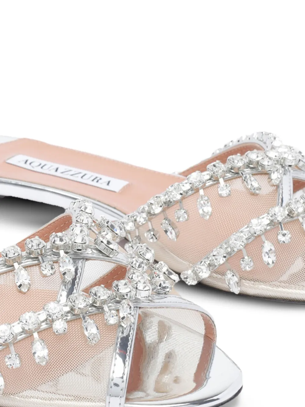 Aquazzura Temptation Crystal sandals Silver