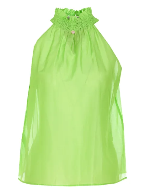 LIU JO logo-charm blouse