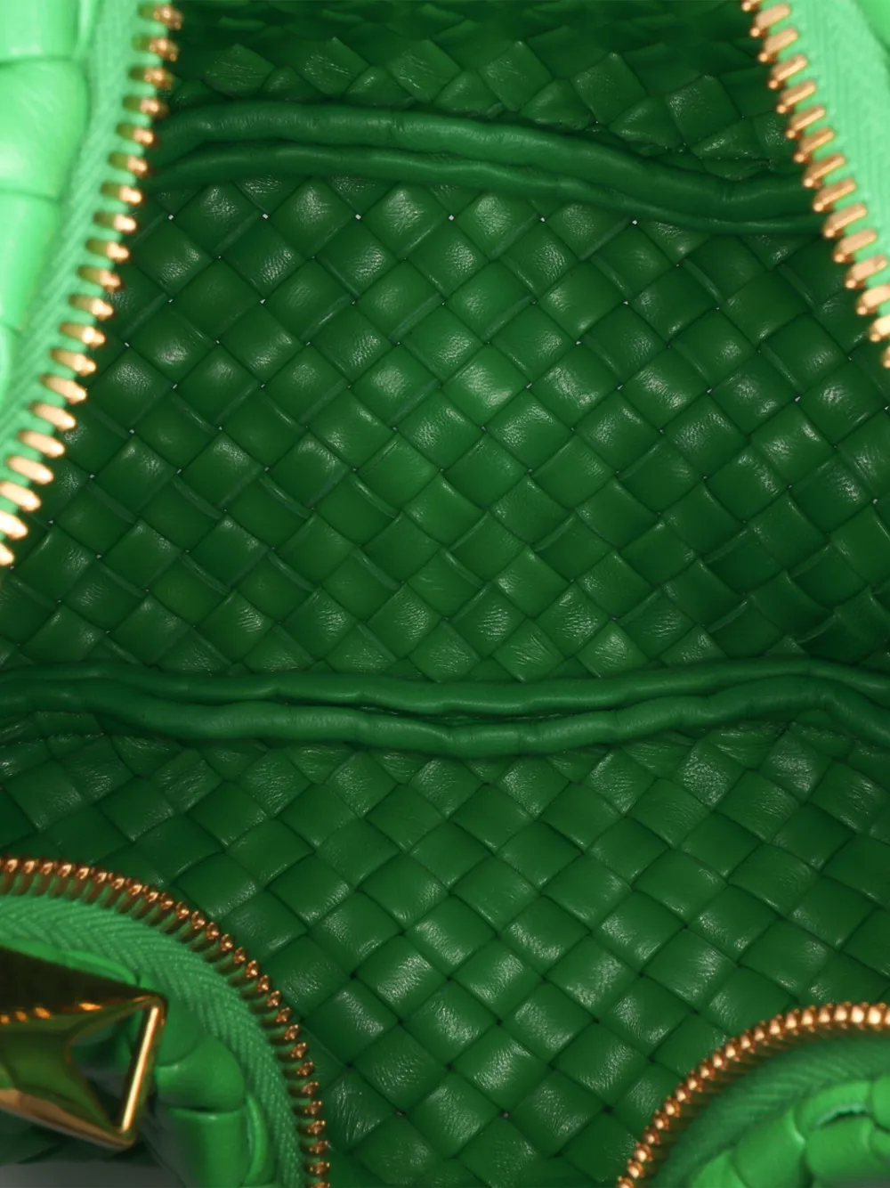 Pre-owned Bottega Veneta 2012-2024 Mini Rubber Intreccio Padded Jodie Hobo Bag In Green