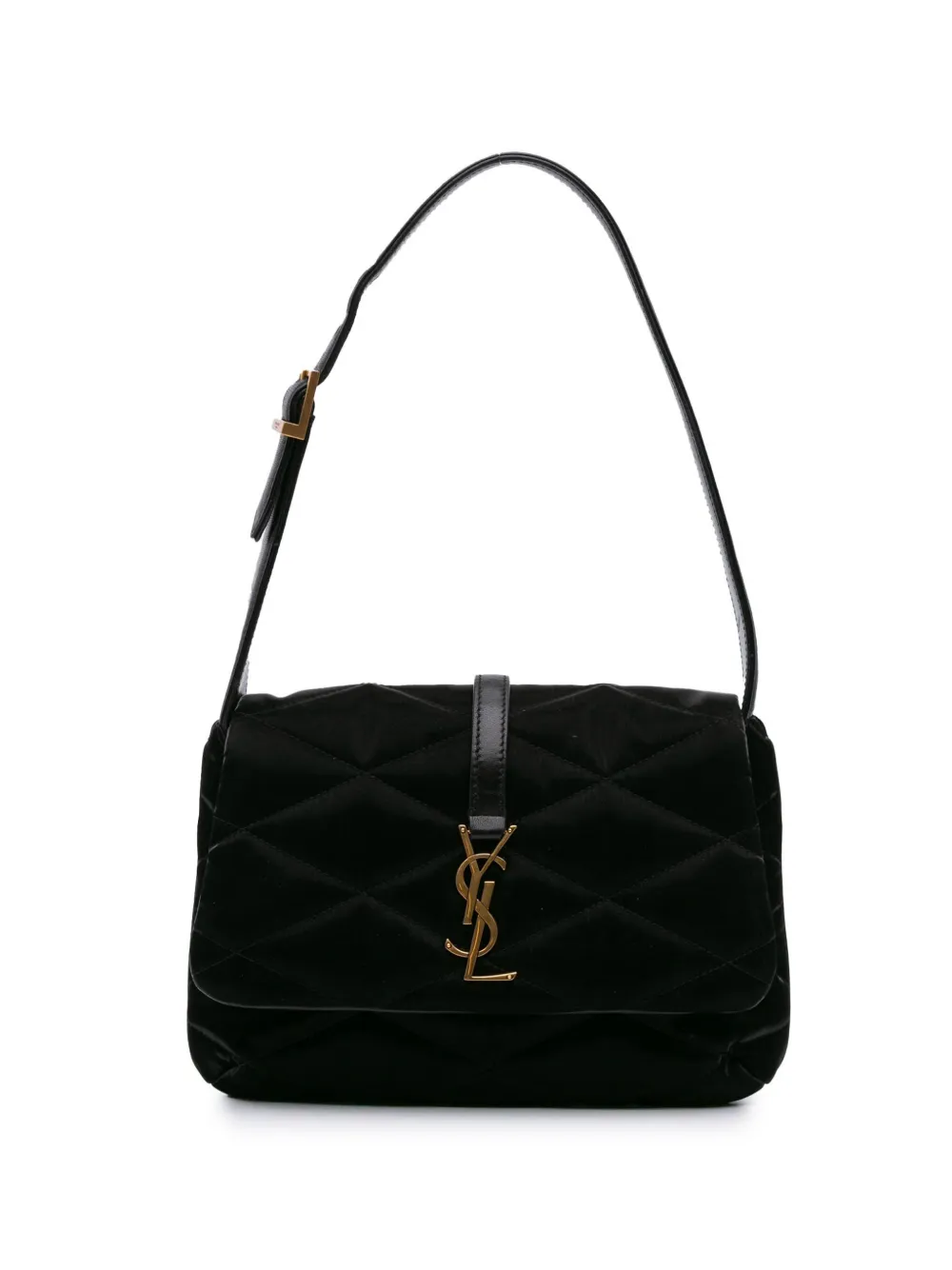 Saint Laurent Pre-Owned 2022 キルテッドサテン ル サンカセット ショルダーバッグ | ブラック | Image 1