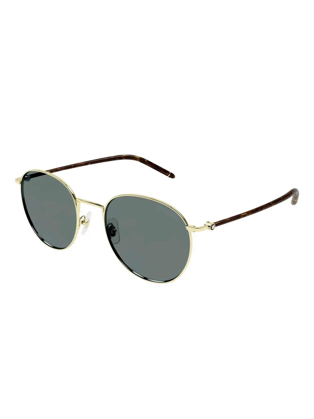 MONT BLANC EYEWEAR Zonnebril met rond montuur Geel